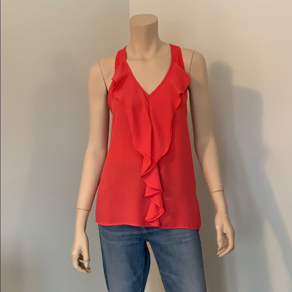 💞3for$40💞 pink GUESS blouse, ruffle detailing.